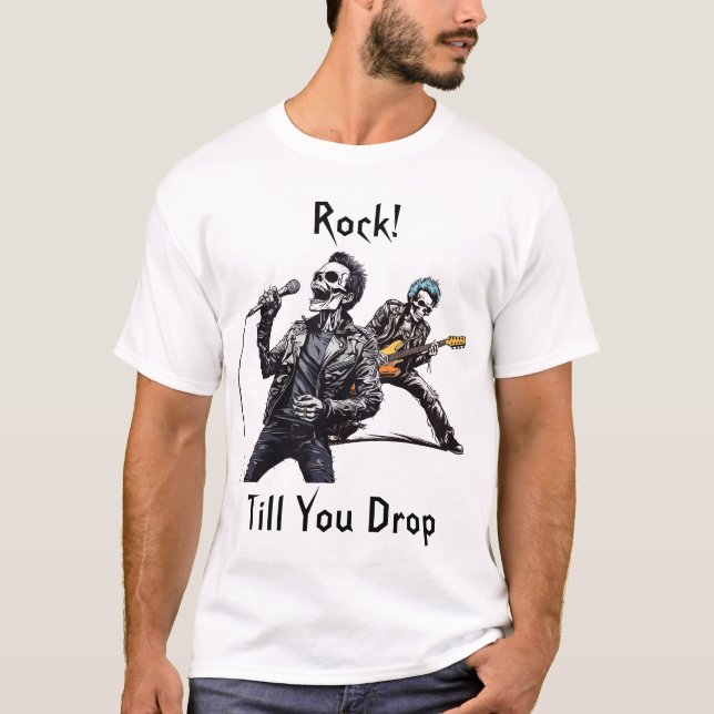 Rock 'n' Roll Skeletons T-Shirt (Front)