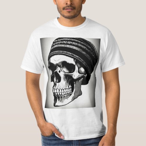 Rock n Roll Skull Tattoo T_Shirt