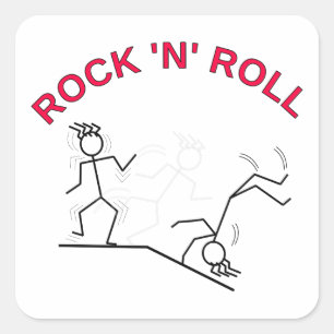 Rock 'N' Roll Square Sticker