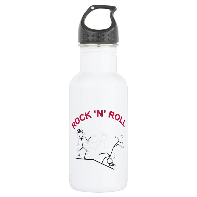 Rock 'N' Roll Stainless Steel Water Bottle (Front)