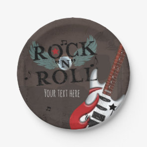 Rock N Roll Star Grunge Birthday Party Paper Plates