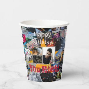 Rock-N-Roll Theme Birthday Paper Cups - HAMbWG