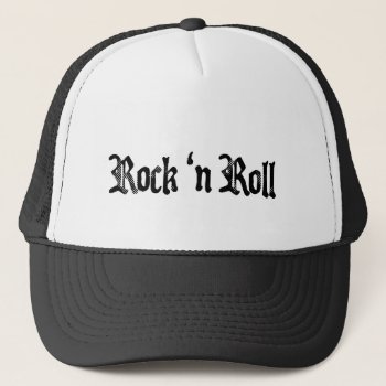 Rock N Roll Trucker Hat by Just2Cute at Zazzle