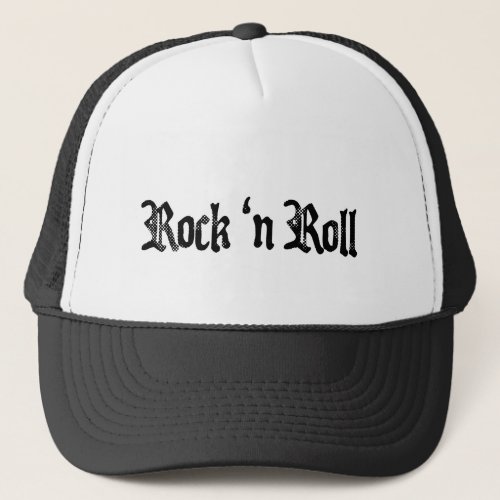rock n roll trucker hat