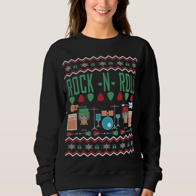 Rock n Roll Ugly Christmas Sweater (Front)