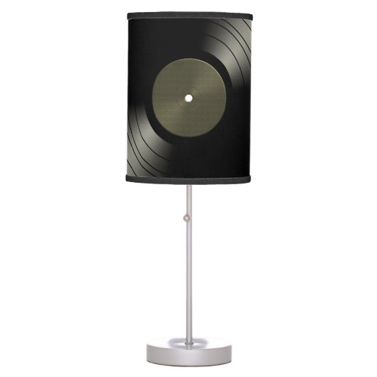 Rock n Roll Vinyl Record Album Table Lamp (Front)