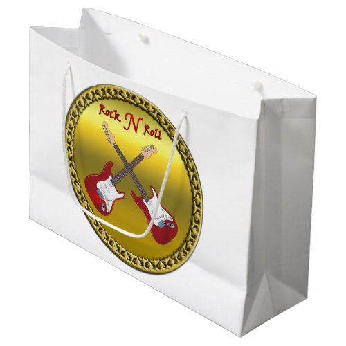 Rock N roll with electric guitars Large Gift Bag