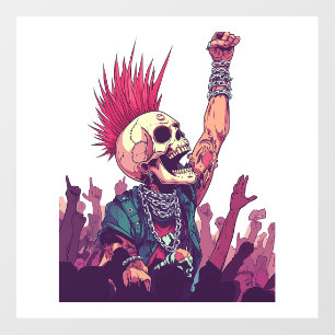 Rock N� Skull � Funny Punk Skeleton Concert Wall Decal