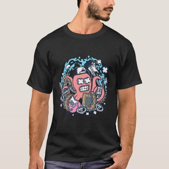 Rock Octopus T-Shirt (Front)