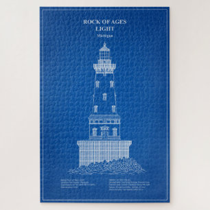 Rock of Ages Lighthouse - Michigan – AD Jigsaw Puzzle