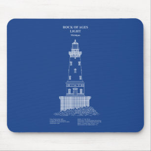 Rock of Ages Lighthouse - Michigan – AD Mouse Pad