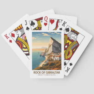 Rock of Gibraltar Travel Art Vintage Poker Cards
