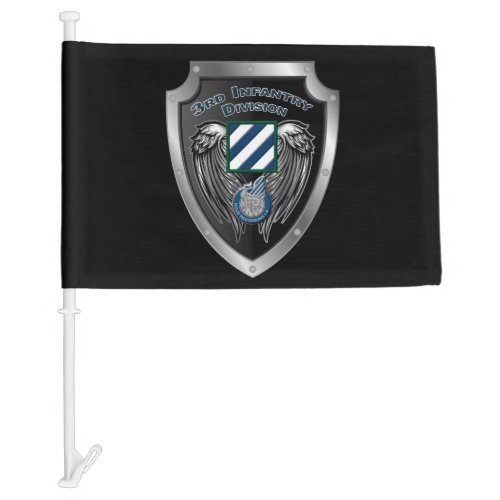 Rock of the Marne 3rd Infantry Division Car Flag