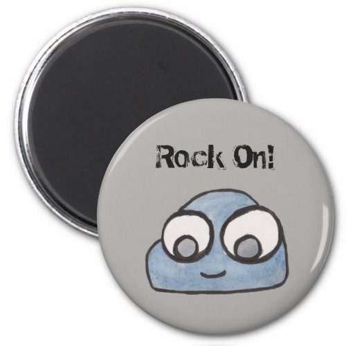 Rock On Baby Rock Illustration Magnet