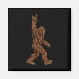 Rock On Bigfoot - Concert Buddy - Hand Drawn Sasqu Magnet