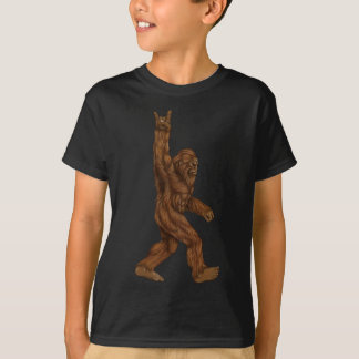 Rock On Bigfoot - Concert Buddy - Hand Drawn Sasqu T-Shirt