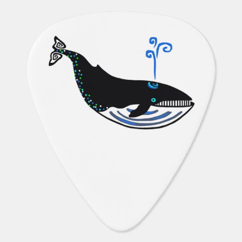 Rock on Blue WHALE _ Endangered animal  Guitar Pick