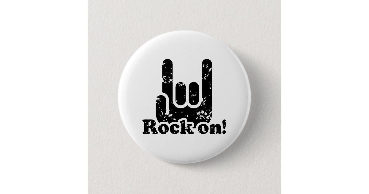 Rock On Button | Zazzle