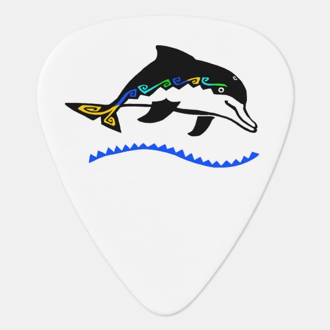 Rock on ! Cool DOLPHIN  - Wildlife - Nature - Guitar Pick (Front)