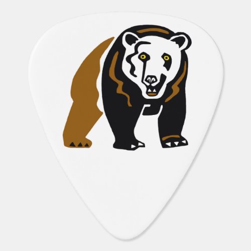 Rock on Cool graphic GRIZZLY bear Guitar Pick