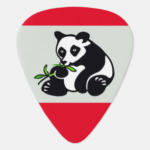 Rock on - Cool PANDA Bear- Wildlife -red Guitar Pick