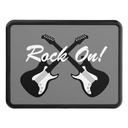 Rock On crossed guitars custom car hitch cover