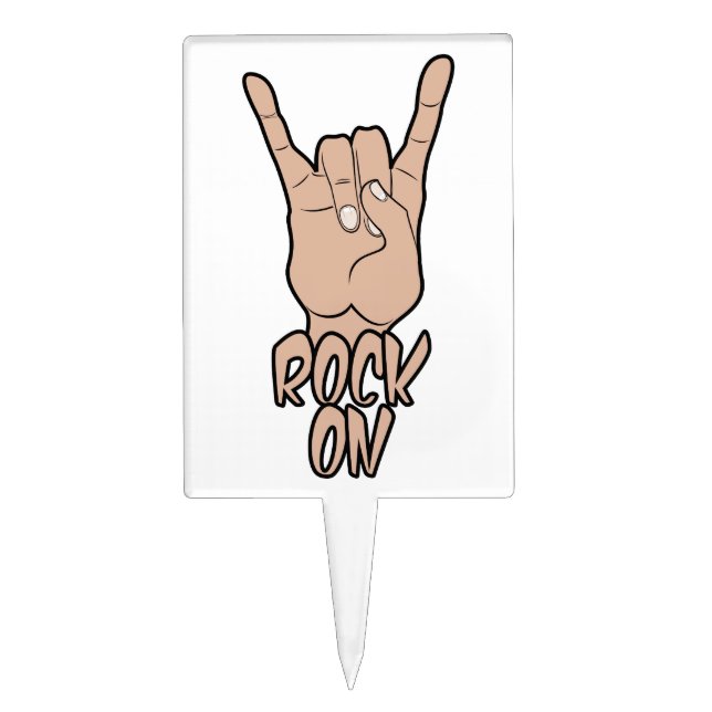 ROCK ON custom cake topper (Front)
