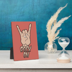 ROCK ON custom color plaque