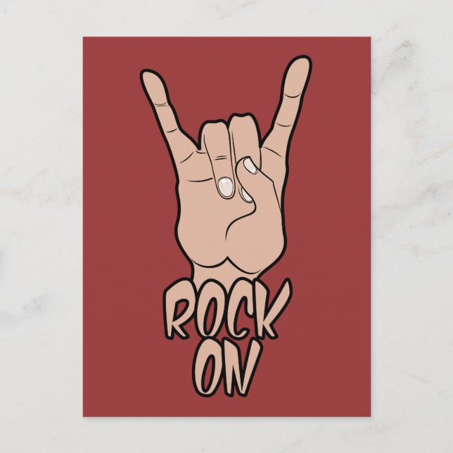 ROCK ON custom color postcard (Front)