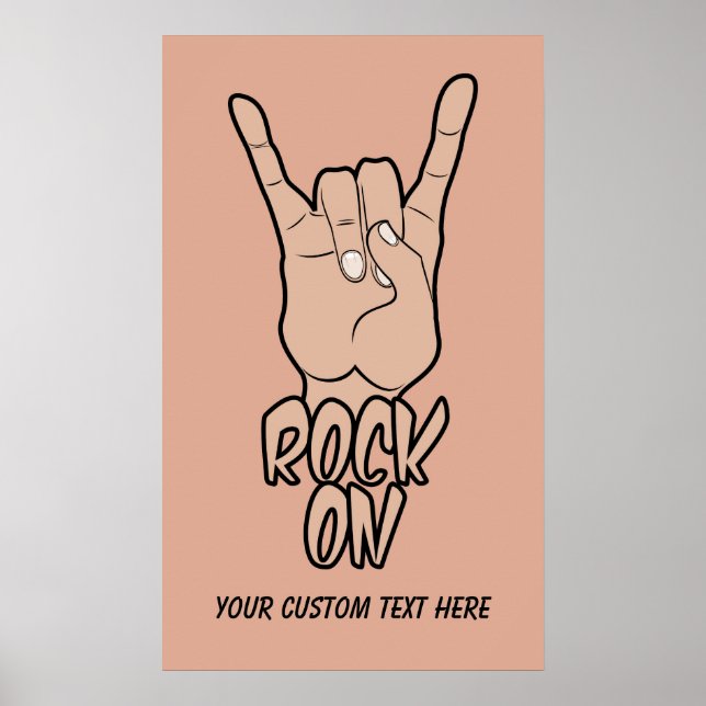 ROCK ON custom color poster (Front)
