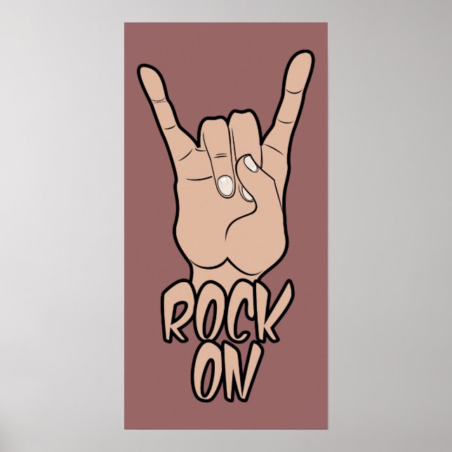 ROCK ON custom color poster (Front)