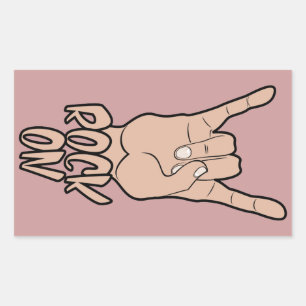ROCK ON custom color stickers