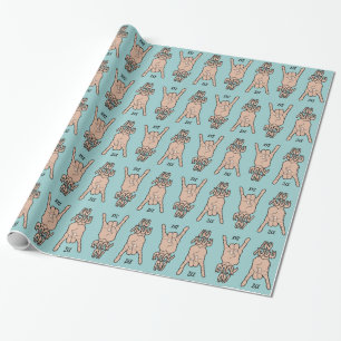 ROCK ON custom color wrapping paper