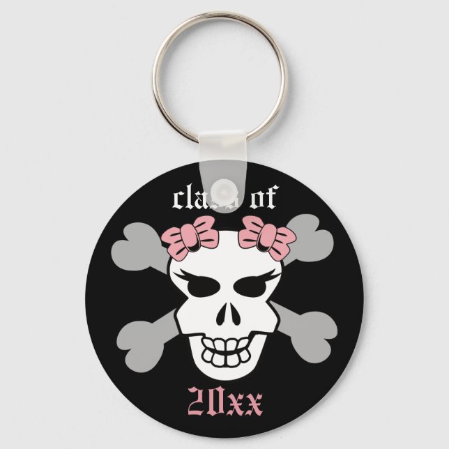 Rock on! Customized Graduation Keychain (pink) (Front)