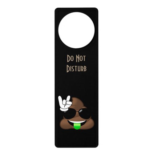 Rock On Emoji Poop Door Hanger