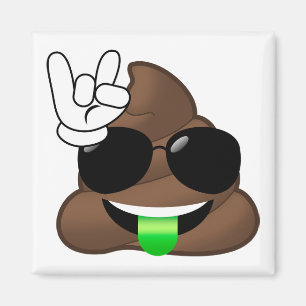 Rock On Emoji Poop Magnet