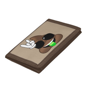 Rock On Emoji Poop Trifold Wallet