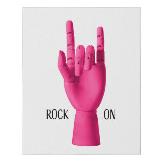 Rock On. Faux Wrapped Canvas Print