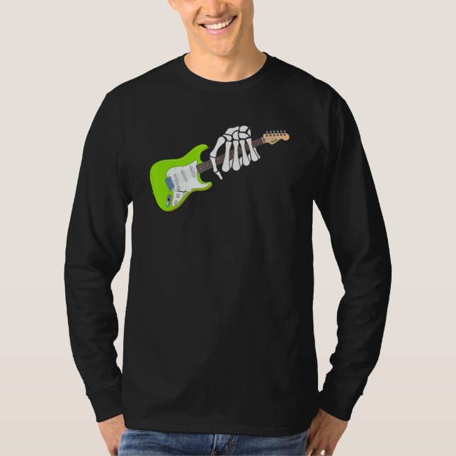 Rock On Guitar Neck - With A Sweet Rock & Roll Ske T-Shirt (Front)