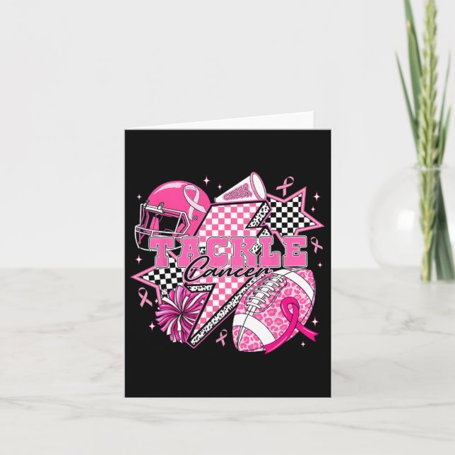 Rock On Halloween Checkered Pattern Skeleton Hand  Card (Front)