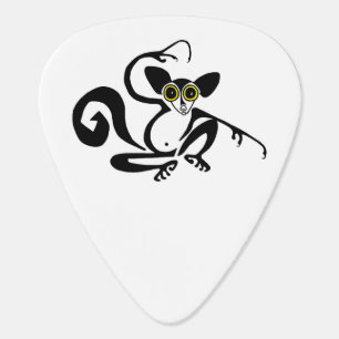 Rock on! - Hand drawn AYE-AYE - Weird wildlife - Guitar Pick