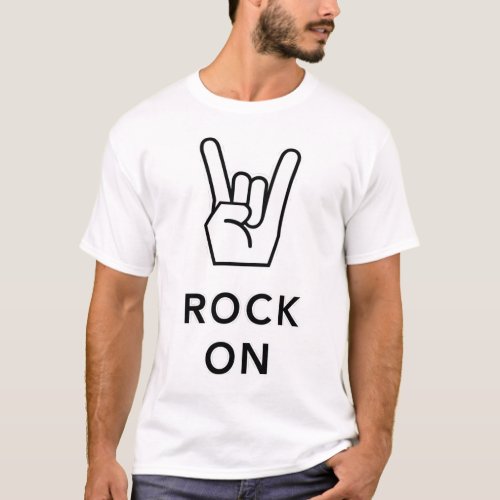 Rock On Hand Sign T_Shirt