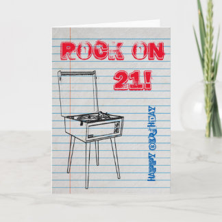Rock on! Happy 21st Birthday card