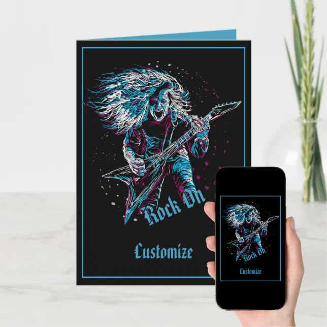 Rock On Heavy Metal Card | Zazzle