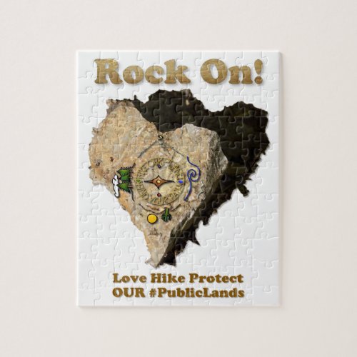 ROCK ON Love Hike Protect Our Public Lands Jigsaw Puzzle