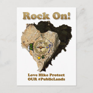 ROCK ON! Love Hike Protect Our Public Lands Postcard
