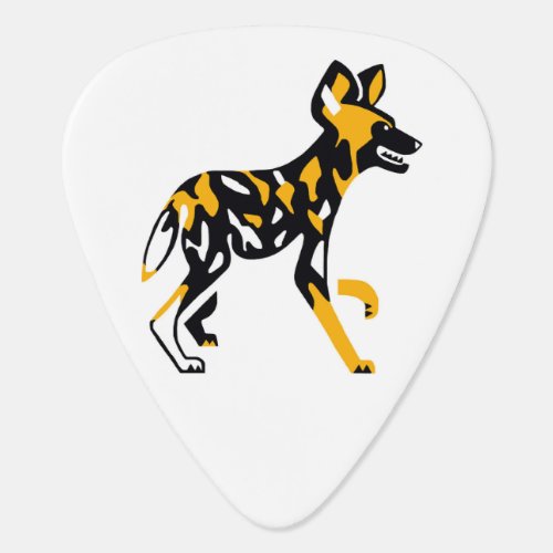 Rock on Painted dog_ Cape hunting dogs_ Guitar Pick