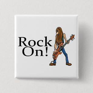 Rock On! Pinback Button