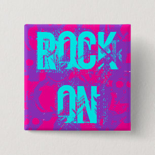 ROCK ON !!! PINBACK BUTTON