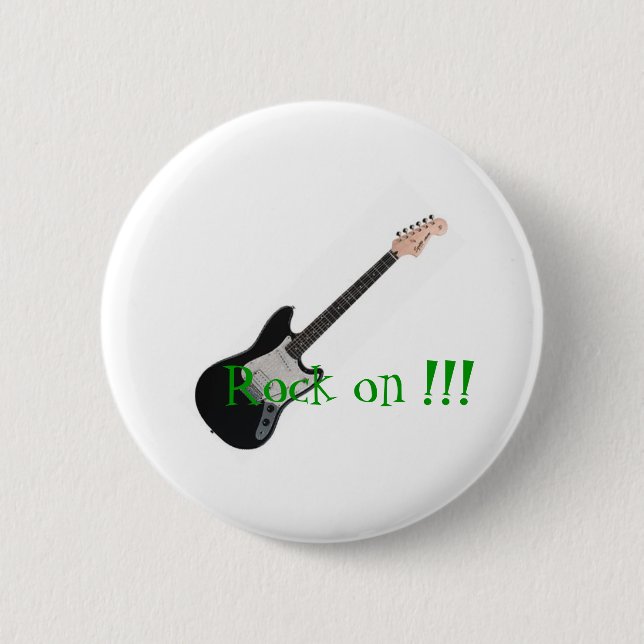 Rock on pinback button (Front)